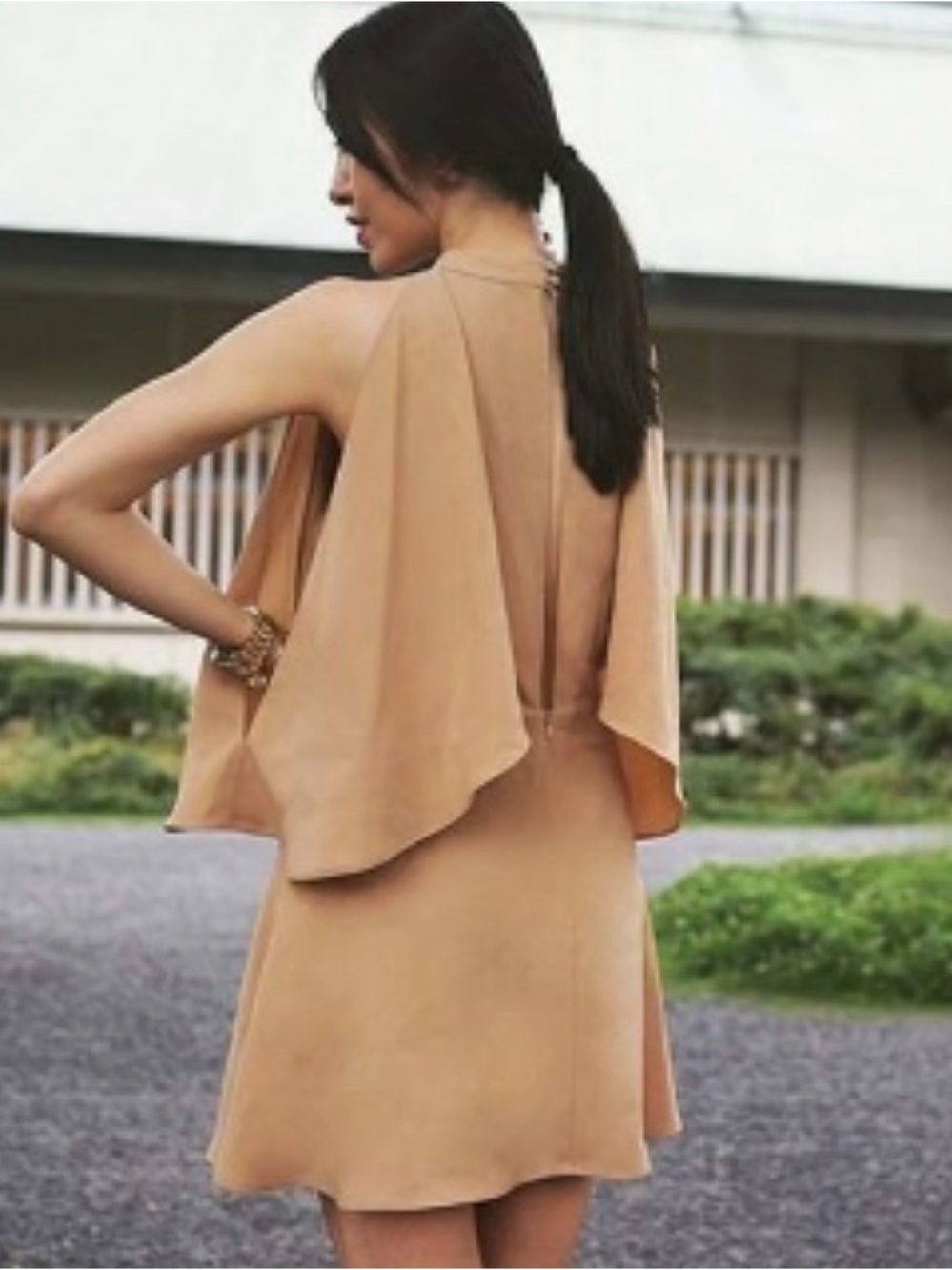 Finders Keepers The Label Revolve Real Slow Mini Dress Bisque Size M NWT